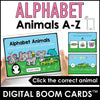 Alphabet Animals BOOM CARDS™ Vocabulary Digital Task Cards - Hot Chocolate Teachables