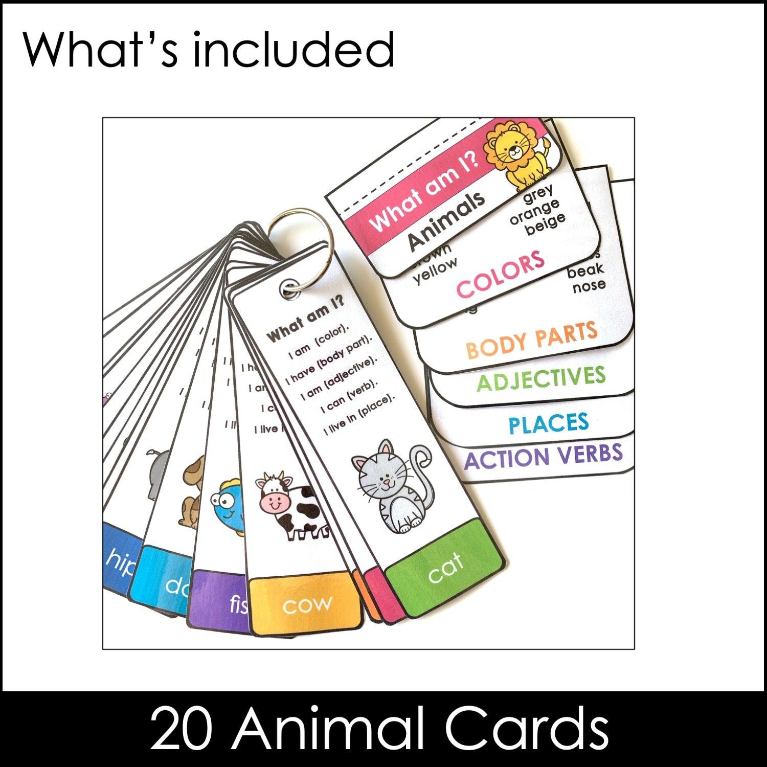 Animals Guessing Game for Young Learners - What am I? - Hot Chocolate Teachables