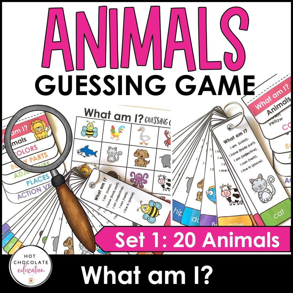 Animals Guessing Game for Young Learners - What am I? - Hot Chocolate Teachables