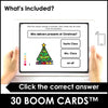 Answering WH Questions | Christmas Boom Cards - Hot Chocolate Teachables