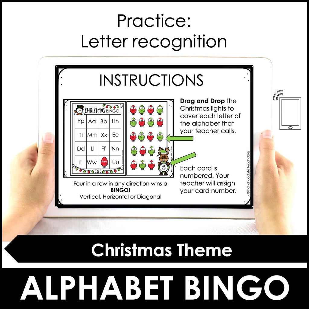 Christmas Alphabet Bingo Boom Cards - Hot Chocolate Teachables