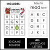 Christmas Alphabet BINGO - UPPERCASE letter recognition from A through Z - Hot Chocolate Teachables