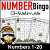 Christmas Number Bingo Game Cards - Hot Chocolate Teachables