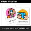 Classroom Instruction Flashcards - Editable Vocabulary Flash Cards ESL EFL ELA - Hot Chocolate Teachables