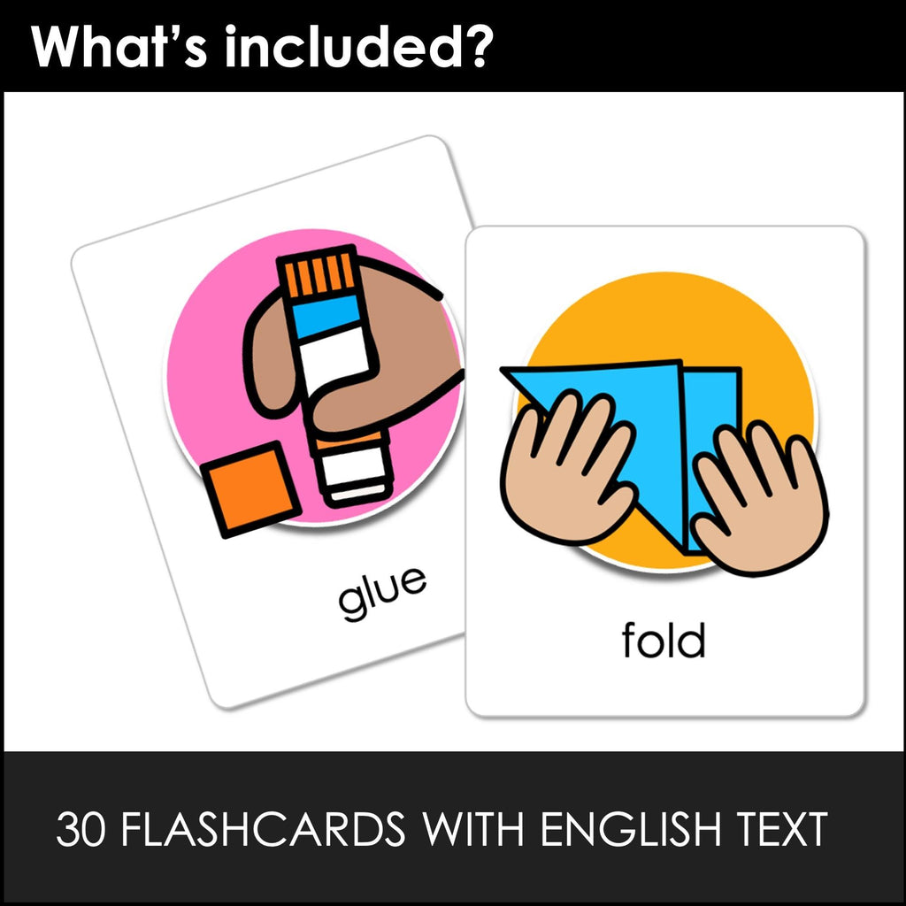 Classroom Instruction Flashcards - Editable Vocabulary Flash Cards ESL EFL ELA - Hot Chocolate Teachables