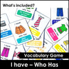 Clothing Vocabulary Card Game: I have / Who Has? Matching Activity - Hot Chocolate Teachables