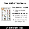 Community Helpers Guess Who Bingo Game | Jobs & Careers Vocabulary Game - Hot Chocolate Teachables