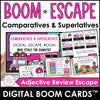 Comparative & Superlative Adjective Review Activity - Digital Escape Boom Cards™ - Hot Chocolate Teachables