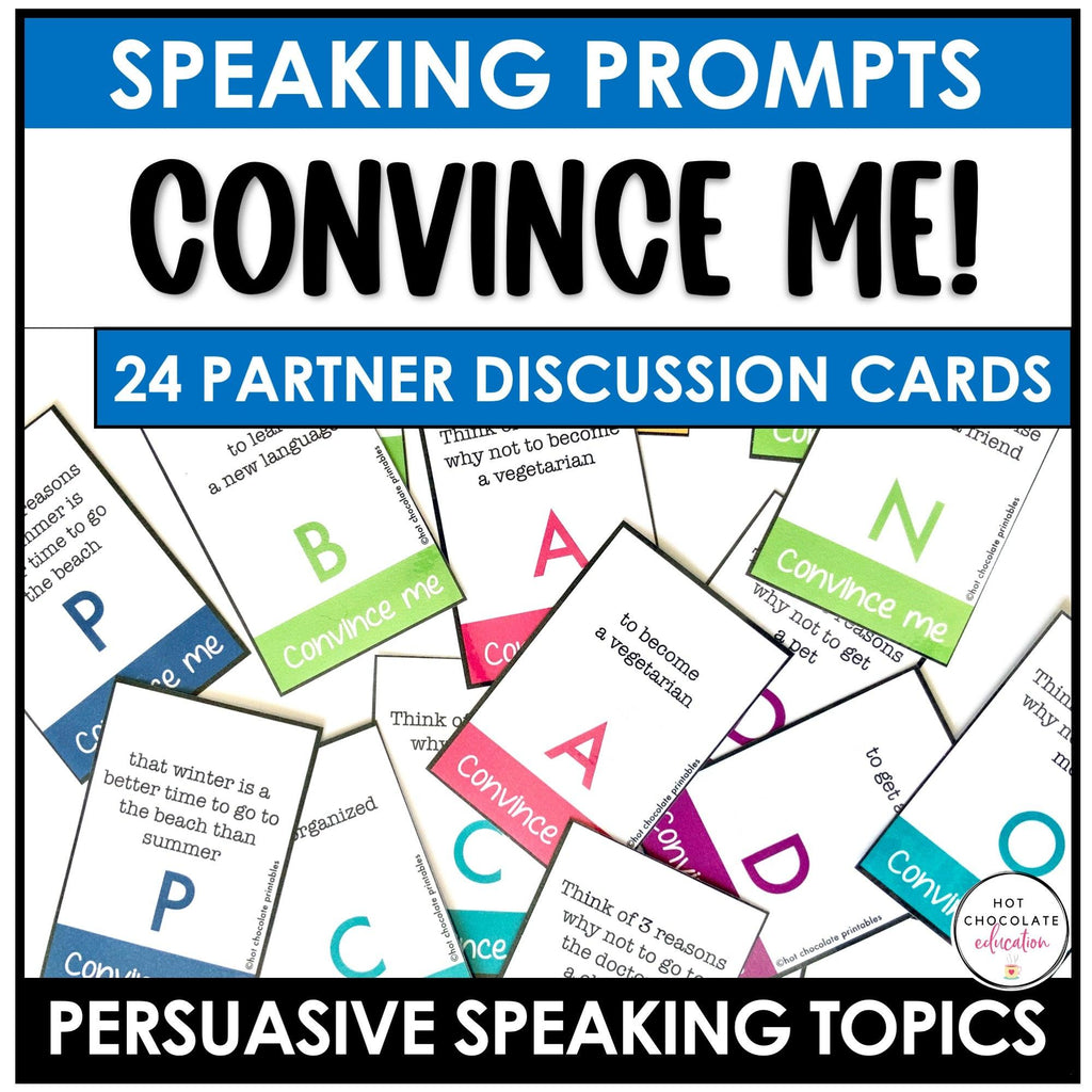 Conversation Topic BUNDLE | ESL Speaking Skills Question Cards - Hot Chocolate Teachables