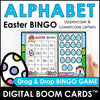 EASTER Alphabet Letter Fluency Digital Bingo | Letter Recognition Boom Cards™ - Hot Chocolate Teachables