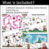 Editable Board Game Bundle - Templates with Editable Game Cards for ANY subject - Hot Chocolate Teachables