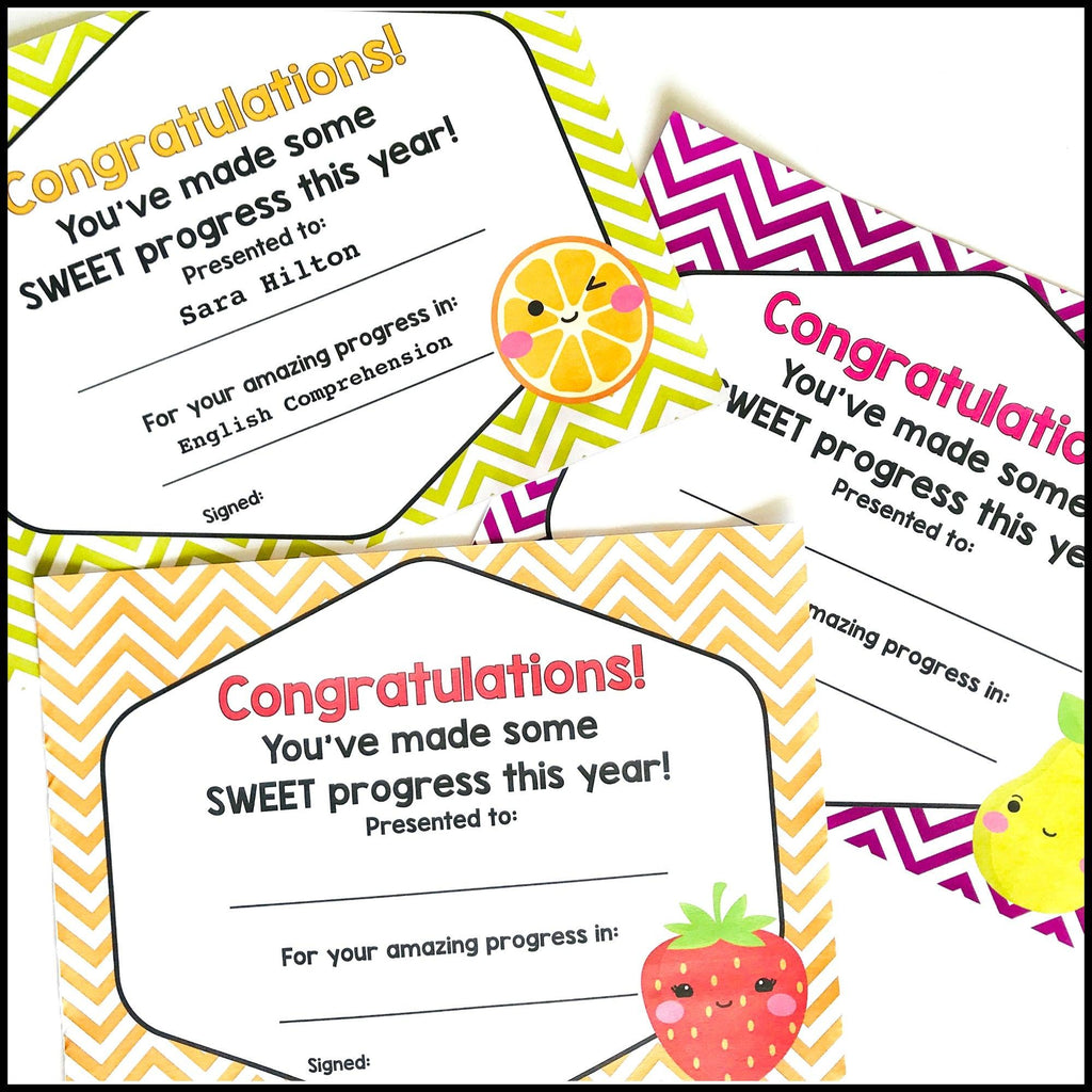 End of the Year Student Award Certificate for ALL Subjects - Editable Template - Hot Chocolate Teachables