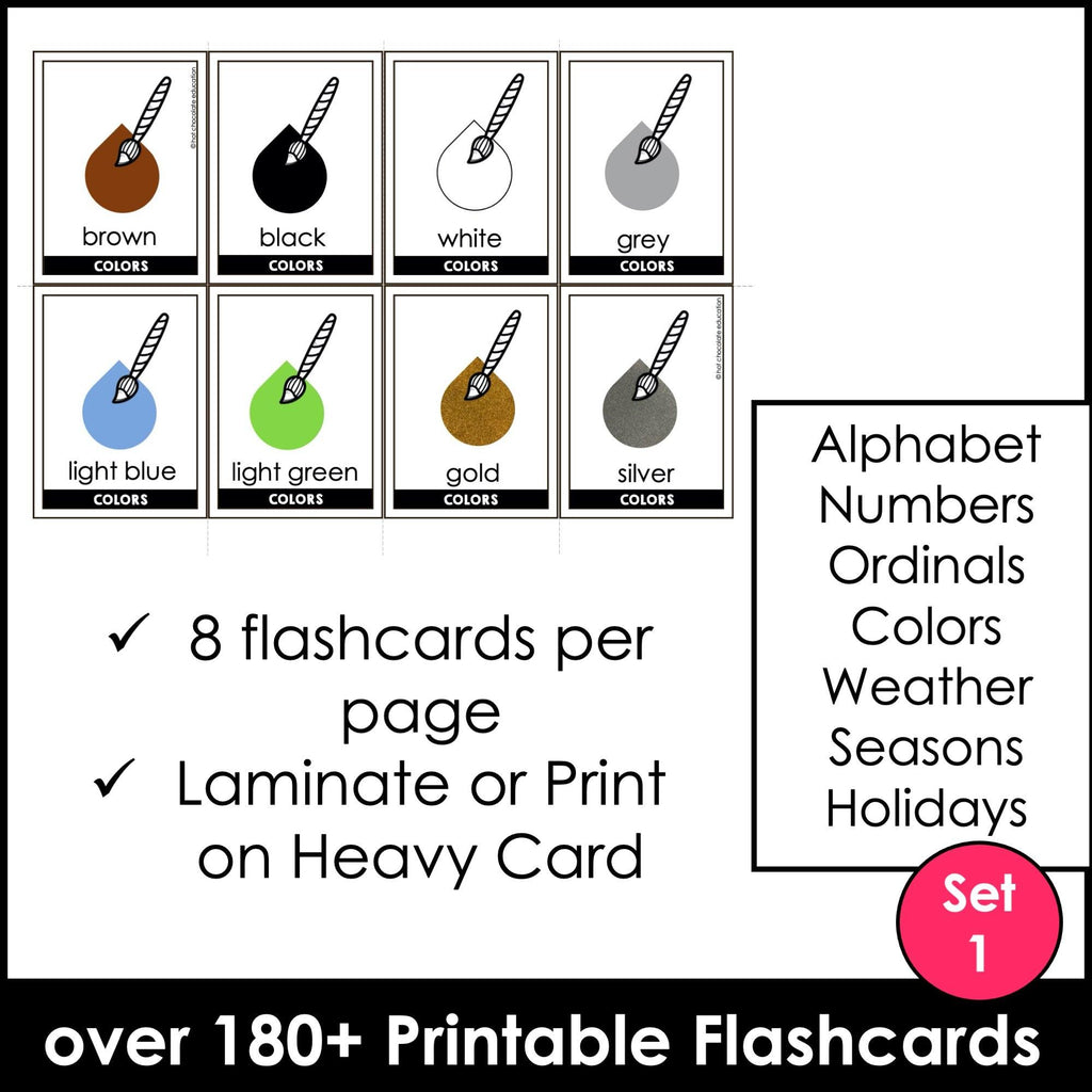 ESL Beginner Flashcards - Alphabet - Numbers to Thirty , Ordinal Numbers - Hot Chocolate Teachables