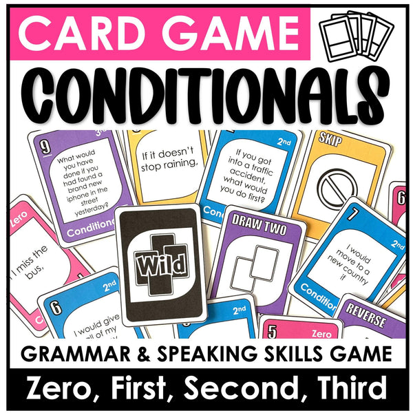 ESL Conditional Tenses Conversation Card Game - Zero, 1st, 2nd, 3rd - Hot Chocolate Teachables