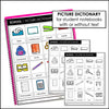 ESL School Supply Vocabulary Helpers - Picture Dictionary - Worksheets - Posters - Hot Chocolate Teachables