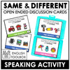 ESL Speaking Practice Discussion Cards - Are the pictures the same or different? - Hot Chocolate Teachables