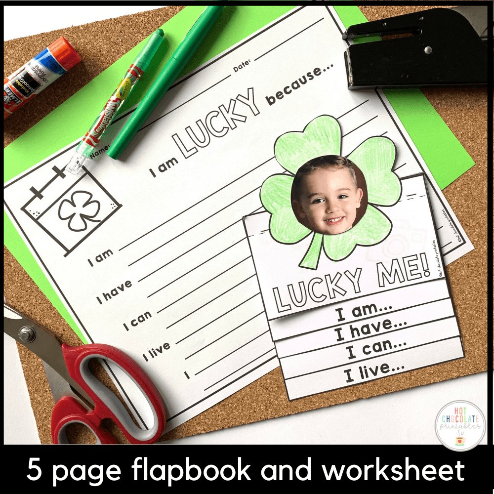 ESL St. Patrick's Day Flap Book - Simple sentences about me - Hot Chocolate Teachables