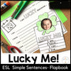 ESL St. Patrick's Day Flap Book - Simple sentences about me - Hot Chocolate Teachables