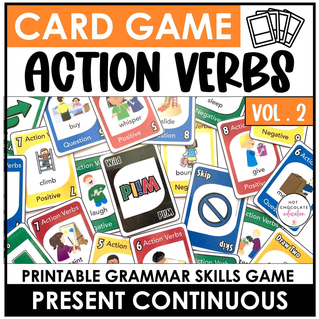 ESL Verb Tense Games BUNDLE | Present, Past, Irregular, Questions, Ice Breakers - Hot Chocolate Teachables