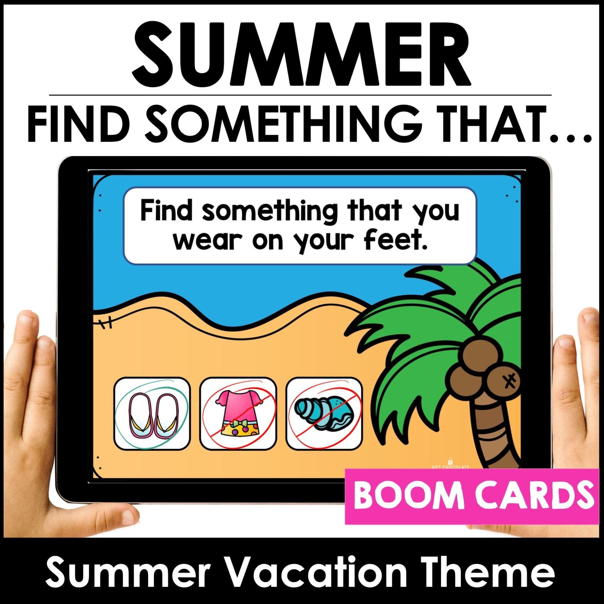 ESL Vocabulary BOOM CARD™ BUNDLE : Spring, Summer, Autumn, Winter - Hot Chocolate Teachables