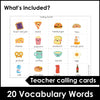 Food and Drink Bingo Game + Flashcards - Hot Chocolate Teachables