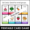 Fruits & Vegetables - I have - Who Has? Vocabulary Matching Card Game - Hot Chocolate Teachables