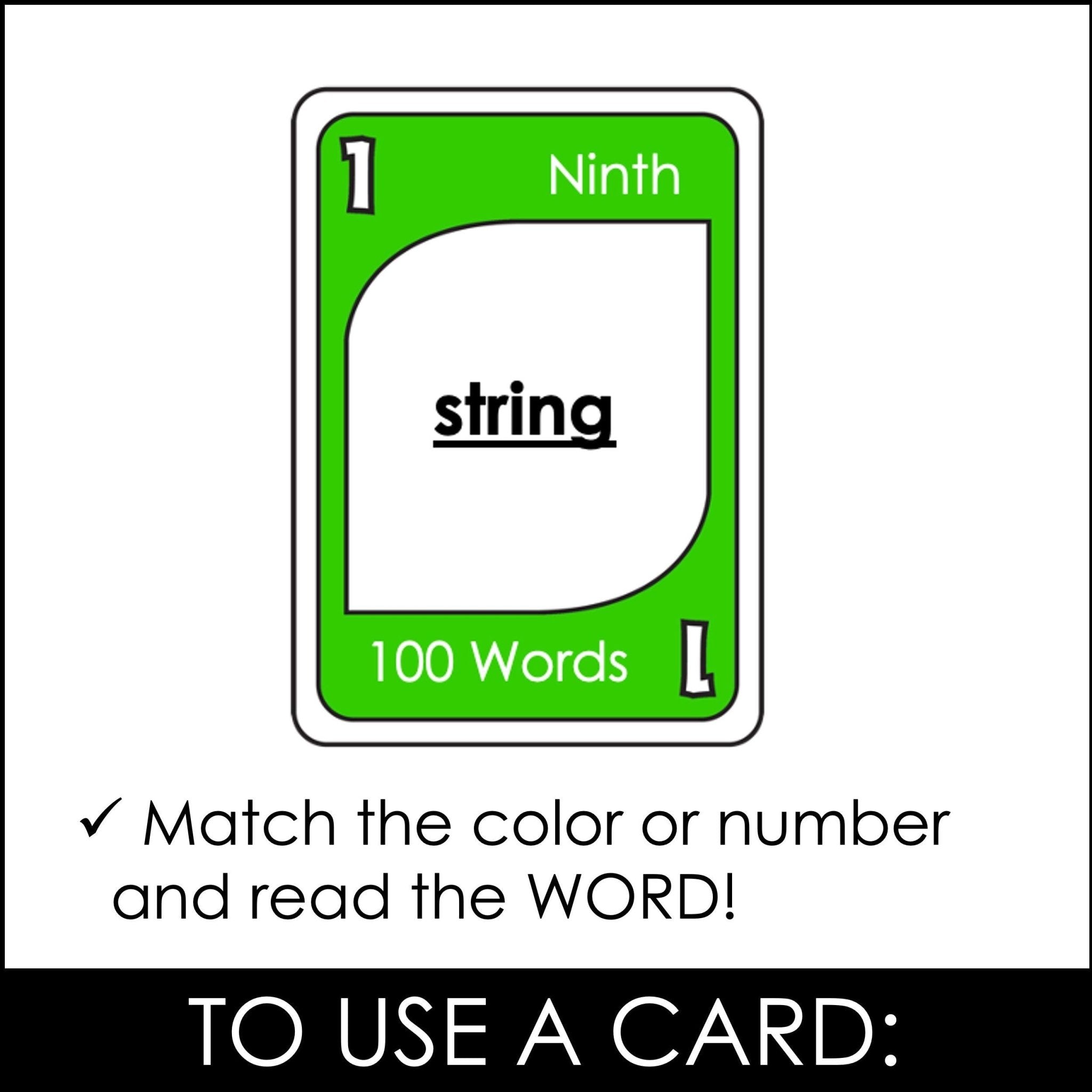 Fry's Sight Words Card Game - Ninth Hundred Words - Plays like UNO - Hot Chocolate Teachables