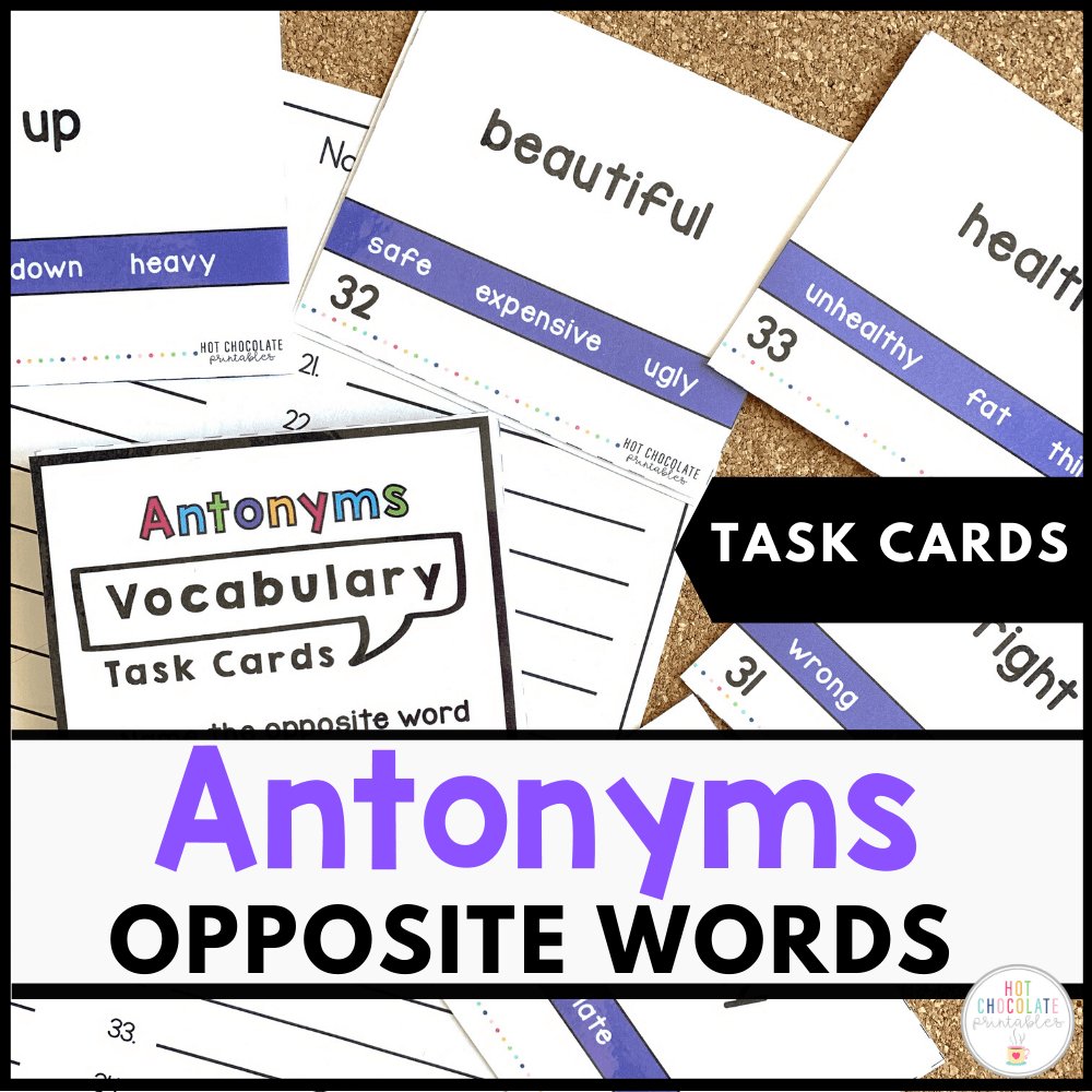 Grammar & Vocabulary Task Card Bundle - Hot Chocolate Teachables