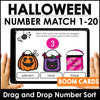 Halloween Number Match BOOM CARDS™ Number recognition Digital Task Cards - Hot Chocolate Teachables