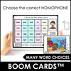 Homophone Vocabulary Boom Cards™ | Task Card Activity Set 1 - Hot Chocolate Teachables