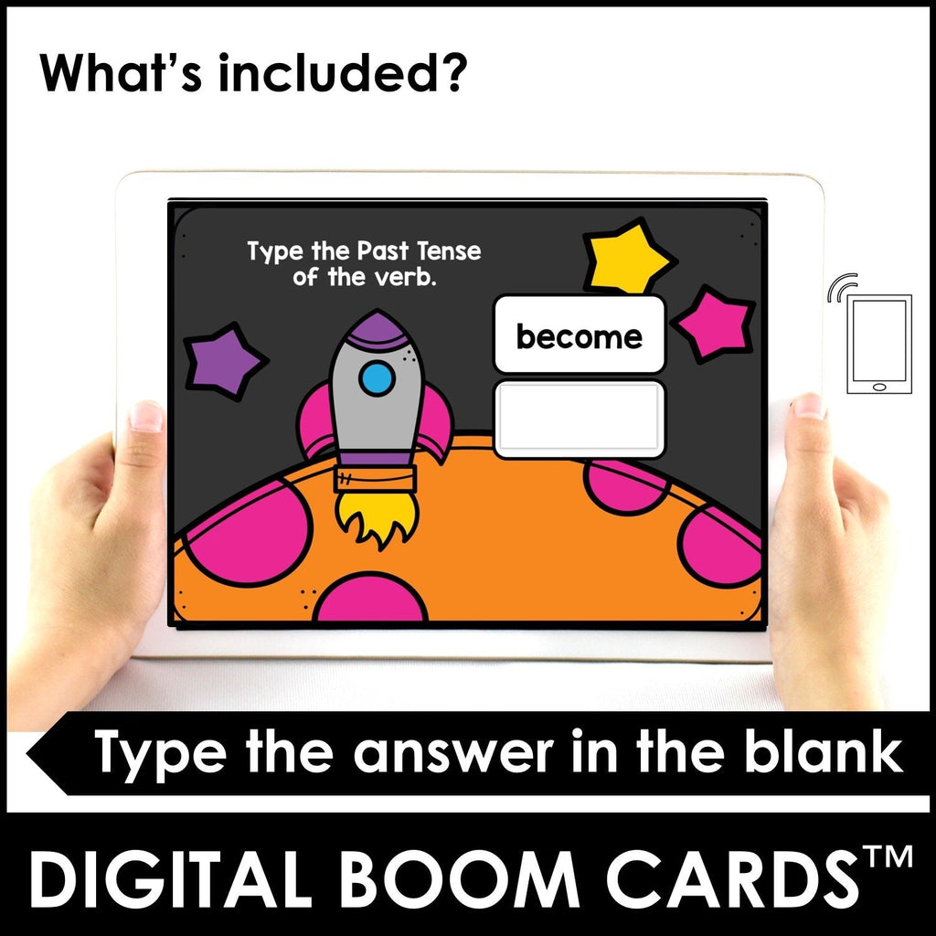 Irregular Verb Boom Cards™ Past Tense Digital Task Cards - Hot Chocolate Teachables