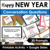 New Year Conversation Questions : Simple Present & Simple Past - Hot Chocolate Teachables