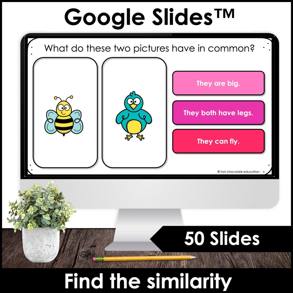 Odd One Out | Printable Speaking Cards & Digital Google Slides™ Bundle - Hot Chocolate Teachables