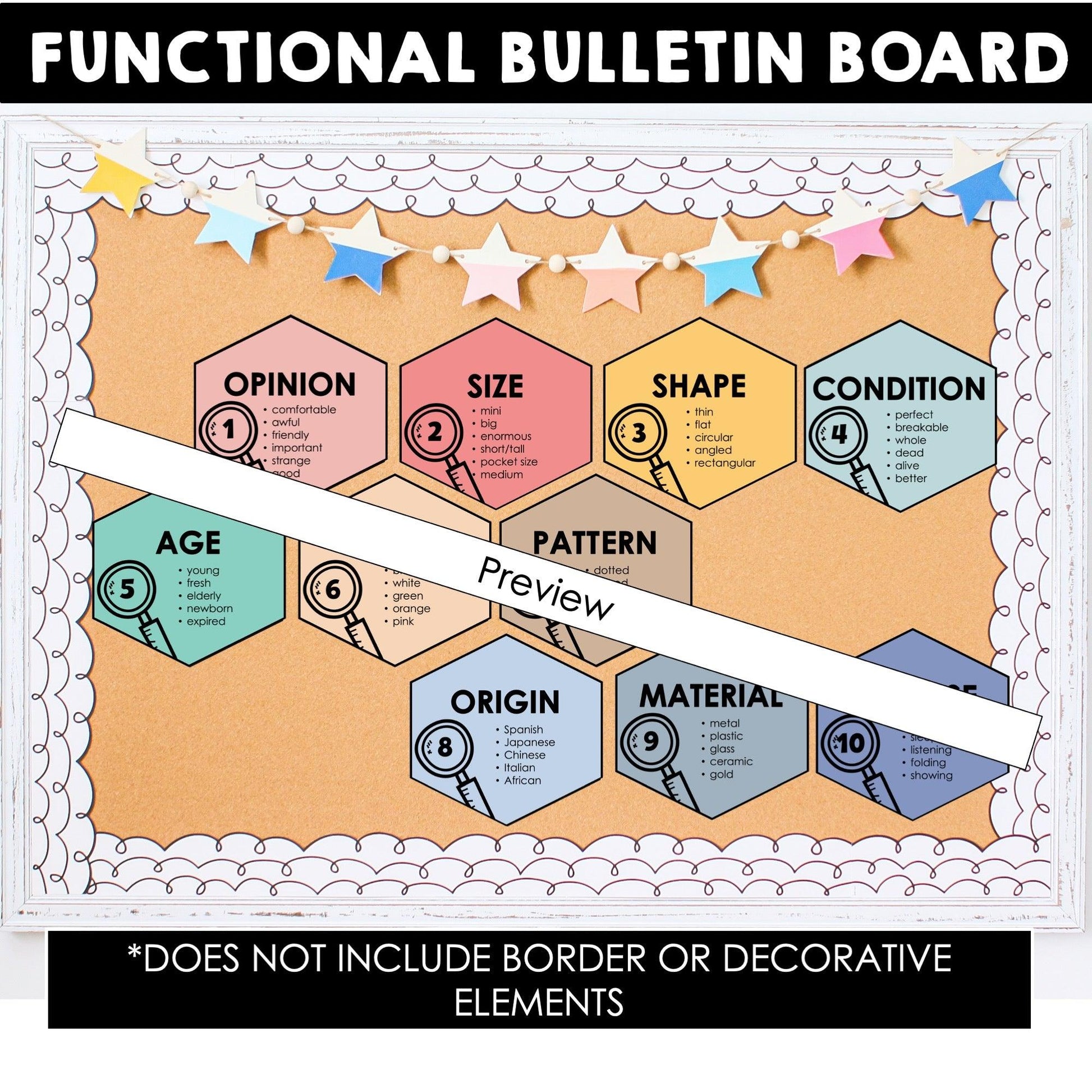 Ordering Adjectives Posters | Adjective Order in Sentences - Neutral Colors - Hot Chocolate Teachables