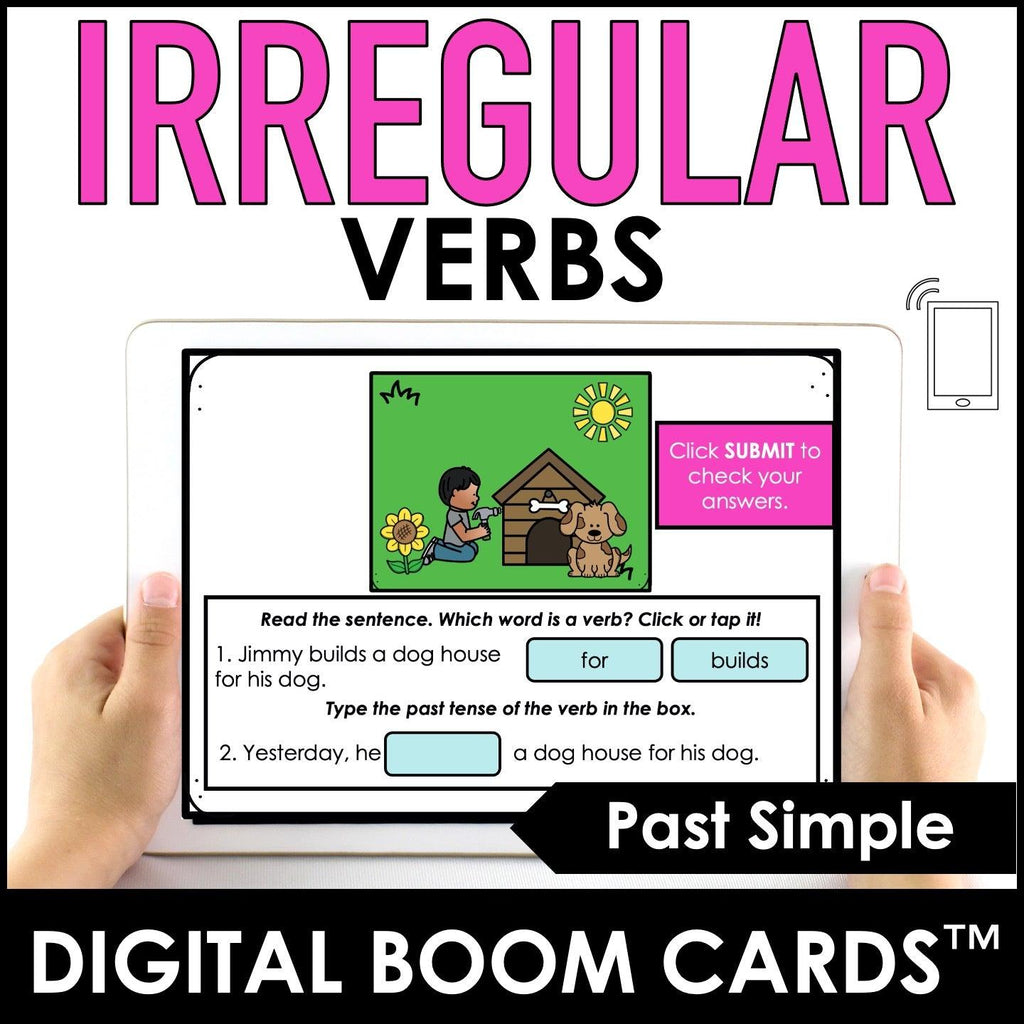 Past Tense Irregular Verbs : ESL Digital Games & Activity Bundle - Google & Boom - Hot Chocolate Teachables