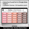 Past Tense Verb Review - Regular Verbs Game Show | PowerPoint + Google Slides - Hot Chocolate Teachables