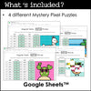 Past Tense Verbs - Irregular Verb Digital Mystery Pixel Puzzle | Google Sheets™ - Hot Chocolate Teachables