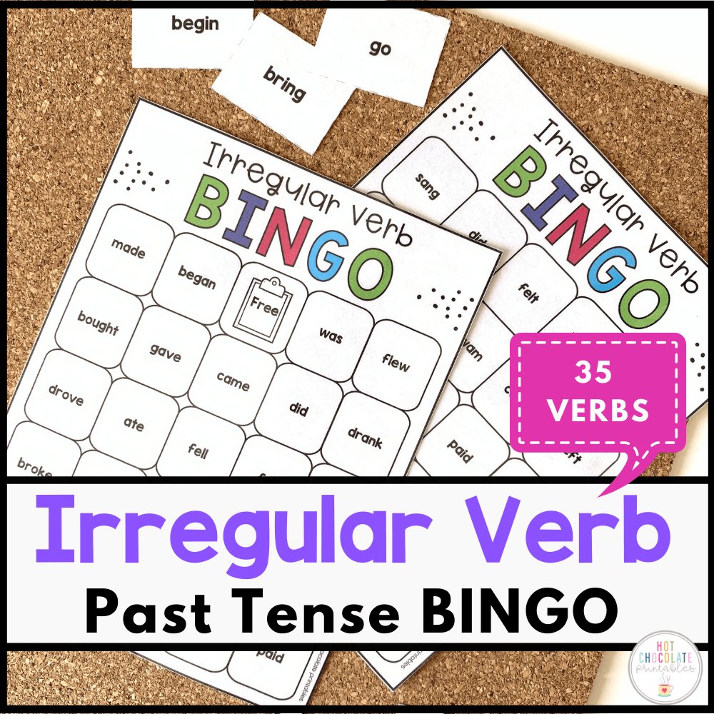 Past Tense Verbs : Regular and Irregular Games & Activities BUNDLE - Hot Chocolate Teachables