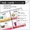 Plural Noun Spelling Rules Task Cards - Add +s +es +ies +ves GRAMMAR TOOLBOX - Hot Chocolate Teachables