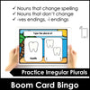 Plural Nouns with Irregular Spelling Rules - Boom Cards - Hot Chocolate Teachables