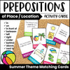 Prepositions of Place Card Match ACTIVITY BUNDLE - Seasonal Vocabulary - Hot Chocolate Teachables