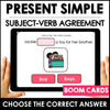 Present Simple | Subject-Verb Agreement Boom Cards - Hot Chocolate Teachables