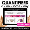 Quantifiers: A, An, Some, Any - Countable and Uncountable Nouns | Boom cards™ - Hot Chocolate Teachables