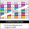 Regular and Irregular Past Tense Verb Dominoes - Ending Pronunciations -t -d -id - Hot Chocolate Teachables