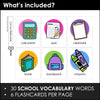 School & Classroom Vocabulary Word Flashcards with Editable Text - FLASH CARDS - Hot Chocolate Teachables