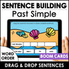 Sentence Building Present Simple, Past Simple & Present Continuous Boom Cards - Hot Chocolate Teachables