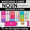 Singular and Plural Noun Suffixes - Matching Activity | -s, -es, -ies endings - Hot Chocolate Teachables