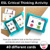 Speaking Activity Task Cards: Odd one out - Which object doesn't belong and why? - Hot Chocolate Teachables