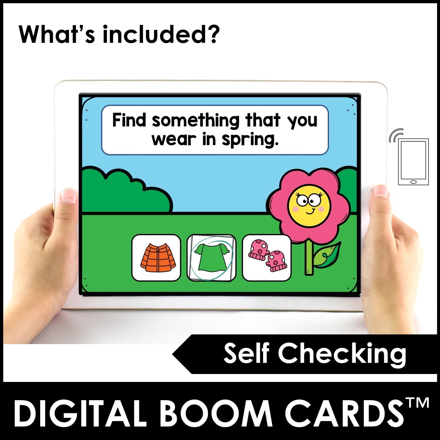 Spring Vocabulary Boom Cards™ Digital Interactive Task Cards - Hot Chocolate Teachables