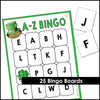 St. Patrick's Day Alphabet Recognition Bingo - Letters A through Z - Hot Chocolate Teachables